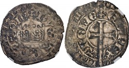 Aquitaine. Edward III (1325-1377) Gros a la Couronne ND (late 1357) VF Details (Environmental Damage) NGC, Elias-Unl., W&F-77D 1/a (R5). 27mm. 2.41gm....