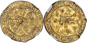 Anglo-Gallic. Henry VI (1422-1461) gold Salut d'Or ND AU Details (Reverse Scratched) NGC, Paris mint, Crown mm, Fr-301, Elias-264h (R), W&F-385F 3/e (...