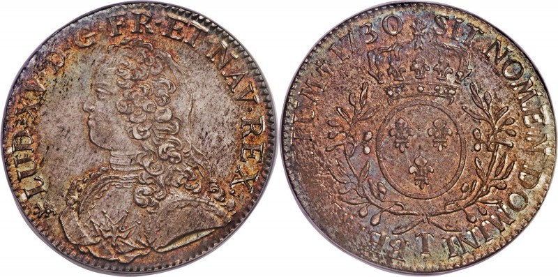 Louis XV Ecu 1730-T MS64 PCGS, Nantes mint, KM486.20, Gad-321. A superb offering...