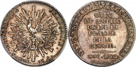 Napoleon silver Specimen Essai "Friendship" Medallic 2 Francs L'An IX (1801) SP62 PCGS, Maz-589. By Tiolier. Struck in the revolutionary calendar mont...