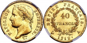 Napoleon gold 40 Francs 1811-A MS61 NGC, Paris mint, KM696.1. Golden luster leaps across the fields of this still-uncirculated example. An always-popu...