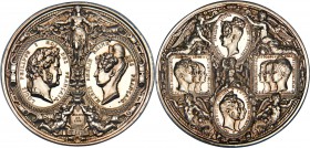 Louis Philippe I silver "Royal Family Visit" Medal 1833 MS63 NGC, BDM-I-129. 75mm. By JJ Barre. Medal commemorating the visit of the mint by the royal...