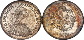 Regensburg. Free City Taler 1759-ICB MS61 NGC, KM374, Dav-2619. Mottled cabinet patination over both sides, while the Emperor's stately bust and rever...