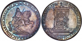 Saxony. Friedrich August II 1/2 Vicariat Taler 1741 MS65 NGC,  KM-A907. Though described as the 2/3 Taler type on the insert, we note that this exampl...