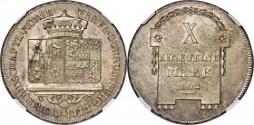 Schaumburg-Lippe. Georg Wilhelm Taler 1802 MS62 NGC, KM30, Dav-907, Thun-387. Mintage: 4,000. Produced in a small quantity, the present example displa...