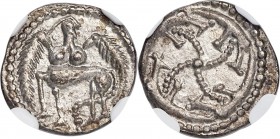 Early Anglo-Saxon Period. Sceat ND (710-760) MS61 NGC, Essex mint, Series S, Type 47, S-814 (incorrectly stated as S-831 on holder), N-121. 1.13gm. Fe...