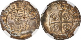 William I the Conquerer (1066-1087) Penny ND (c. 1083-1086) MS62 NGC, Salisbury mint, Osbern as moneyer, Paxs Type, S-1257, N-850. 1.37gm. Weak in the...