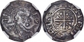 Kings of All England. Henry I (1100-1135) Penny ND VF Details (Bent) NGC, Dorchester mint, Osbern as moneyer, Pointing bust and stars type, S-1267, N-...