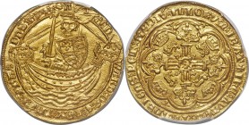 Edward III (1327-1377) gold Noble ND (1361-1369) MS64 PCGS, London mint, Cross potent mm, Treaty Period, S-1503, N-1232. Crowned king with sword and s...