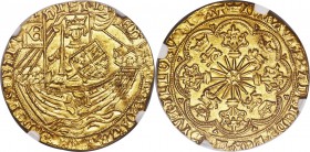 Edward IV (First Reign, 1461-1470) gold Ryal ND (1464-1470) MS63 NGC, London mint, Coronet mm, S-1951, N-1549. 7.74gm. Crowned king with sword and shi...