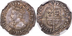 Mary (1553-1558) Groat ND (1553-1554) AU55 NGC, Tower mint, Pomegranate mm, S-2492, N-1960. An especially sharp specimen of this notoriously weakly st...