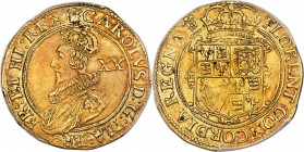 Charles I (1625-1649) gold Unite ND (1630-1631) AU50 PCGS, S-2688, N-2149. Premium for the grade, this appealing selection has been very well-struck w...