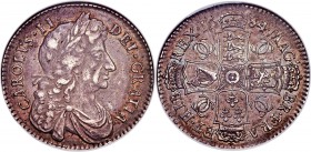 Charles II 1/2 Crown 1684/3 XF45 NGC, KM408, S-3367, ESC-499 (R4). Only exists as an overdate, but the error very light in this specimen. Extremely ra...