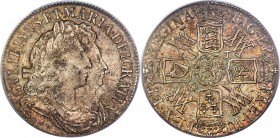 William & Mary Crown 1691 AU58 PCGS, KM478, S-3433, ESC-820. Absolutely superb; an outstanding piece of extreme rarity. Collectors of British Crowns w...