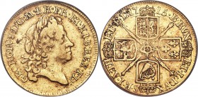 George I gold Guinea 1715 VF35 PCGS, KM542, S-3630. A circulated specimen with moderate wear flattening George's bust, yet remaining appealing with cr...