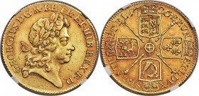 George I gold 2 Guineas 1726 AU58 NGC, KM554, S-3627. An absolute beauty! Very little of George I's gold coinage finds its way into higher certified g...