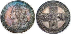 George II Proof 1/2 Crown 1746 PR63 PCGS, KM584.2, S-3696, ESC-608. A gorgeous representative of Britain's first Proof set, fully struck with razor-sh...