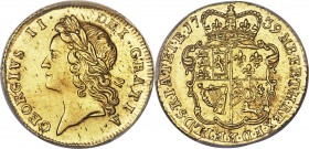 George II gold 1/2 Guinea 1739 UNC Detail (Repaired) PCGS, KM565.1, S-3681A. An exceptional jewel of a coin, almost never seen with such eye appeal no...