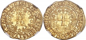Genoa. Simone Boccanegra gold Genovino ND (1356-1363) MS62 NGC, Fr-354a. An early equivalent of the Venetian Ducat, scarcely found in Mint State. Lust...