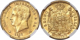 Kingdom of Napoleon. Napoleon I gold 20 Lire 1811-M MS64 NGC, Milan mint, KM11. Highly notable considering its state of preservation, this is the sing...