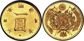 Meiji gold "High Dot" Yen Year 4 (1871) MS63 PCGS, KM-Y9. An appealing example with lustrous golden brilliance. 

HID09801242017
