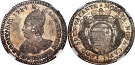 Bishopric. Sede Vacante Patagon 1784 MS63 NGC, KM176, Dav-1590. Bold underlying luster and lovely old cabinet toning, a solid strike for this choice s...