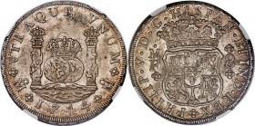 Philip V 8 Reales 1744 Mo-MF MS62 NGC, Mexico City mint, KM103. A handsome silvery tone with strong satiny luster, and solid strike showcasing the des...