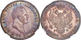 Alexander I 10 Zlotych 1822/1-IB AU55 NGC, KM-C101.1. One of supposedly just 233 pieces struck, a significant Polish rarity thus. Seemingly every exam...