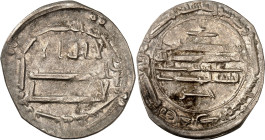 al-Mahdî Muhammad, 158-169 H./775-786 AD. 

Silver Dirham 166 H., al-Yamâma. Mentioning the regional name Hajar below the reverse field. 2,54g. Lowick...