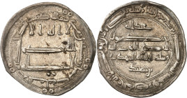 al-Mahdî Muhammad, 158-169 H./775-786 AD. 

Silver Dirham 168 H., al-Yamâma. Name of the governor ‘Abd-allâh ibn Sa’îd below the reverse field. 2,74g....