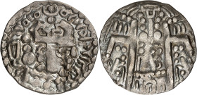 al-Mahdî Muhammad, 158-169 H./775-786 AD. 

Silver Drachm ND, Bukhârâ (Bukharkhudat Dirham). 3,07g. Album 94. 

Good very fine.

This regional currenc...