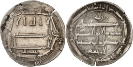 Hârûn al-Rashîd, 171-193 H./786-809 AD. 

Silver Dirham 190 H., al-Muhammadîya (Ma’din Bâjunays in Armenia), with the name of queen Zubayda as Umm Ja’...