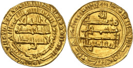 al-Muqtadir billâh, 295-320 H./908-932 AD.

Gold Amiri Dinar 303? H., San’â. With the name of the Yemeni Gorvernor Muhammad ibn al-Muzaffar.1,88g. Ber...