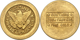 Temp. of ‘Abd al-‘Azîz ibn Sa’ûd, 1344-1373 H./1926-1953 AD. 

Gold 1 Pound no date (struck 1947 in Philadelphia) for Aramco concession and delivered ...