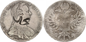 Maria Theresia, 1740-1780 AD.

Silver Taler 1780, Günzburg, immobilized 19/20th century strike with single countermark “Najd”. 27.87 g. 

Host and cou...