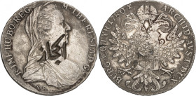 Maria Theresia, 1740-1780 AD.

Silver Taler 1780, Günzburg, immobilized 19/20th century restrike with perfect style countermark “al-Hijâz”. 27,96g. KM...