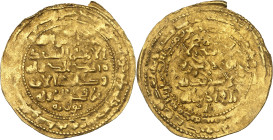 Majd al-Dawla ibn Fakhr ad-dawla, 387-420 H./997-1020 AD.

Gold Dinar, date illegible, al-Muhammadîya. 1,91g. Album 1577.

About very fine.