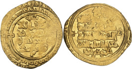 Mahmûd II ibn Muhammad, 511-525 H./1118-1131 AD. 

Gold Dinar 513 H. (1st half of the year), Isfahân. Without the Great Saljuq Sanjar, with fath above...