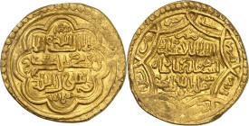 Abû Sa‘îd, 716-736 H./1316-1335 AD. 

Gold heavy Dinar 733H., Sabzawar. Type G. 7,50g. Album 2212; Diler Ab.525.

Good very fine. 

Provenance: Baldwi...