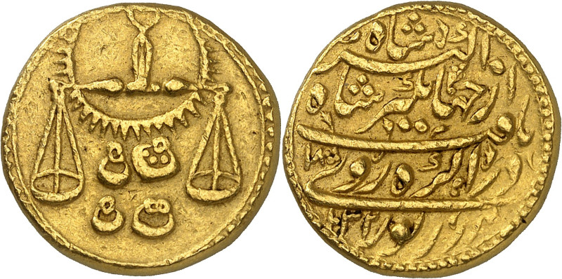 Nûr ad-Dîn Muhammad Jahângîr, 1014-1037 H./1605-1627 AD. 

Gold zodiacal Mohur, ...