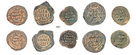 Umayyad Post-Reform coins.

Lot of 370 AE coins with a particularly strong proportion in Palestinian mints. Ludd, Tabarîya, ‘Akkâ, “Balkh”, very few E...