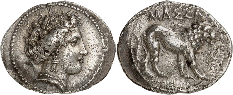 Gaul, Massalia.

Heavy Drachm circa 275-225 BC. Head of Artemis right / Lion rig...