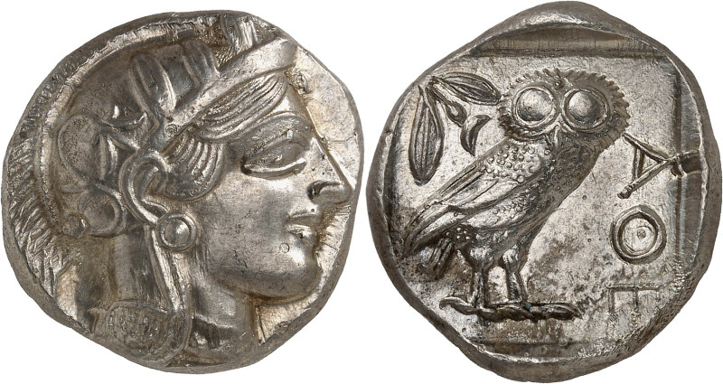 Attica, Athens.

Tetradrachm circa 440-404 BC. Head of Athena right, wearing ear...