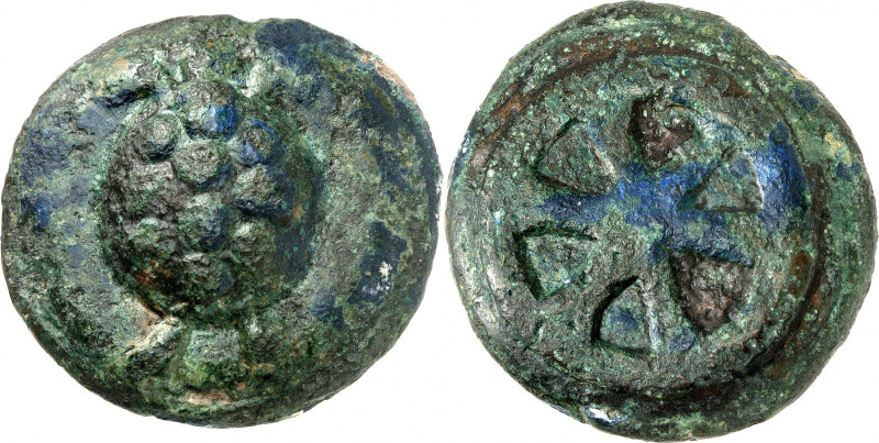 Anonymous.

Sextans circa 265-242 BC, Rome. Turtle / Wheel of six spokes. 41,13g...