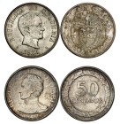 Republic of Colombia.

Lot of 2 coins : 50 Centavos 1934, San Francisco (MS63), 50 Centavos 1947, Bogota (MS63). 12,43 & 12,52g. KM 274, 209.

(21...