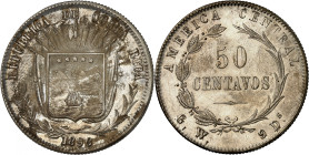 Republic of Costa Rica.

50 Centavos 1890 GW. Arms, date below / Denomination within wreath. 12,67g. KM 124.

NGC UNC Details Cleaned. (2160364-02...