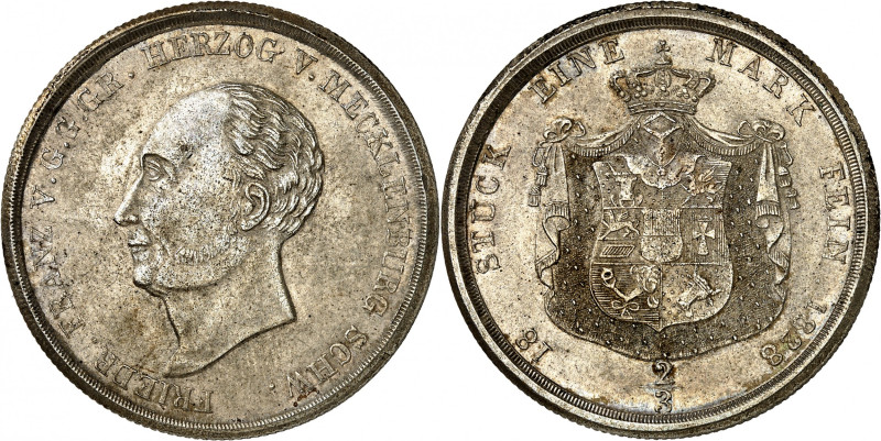 Mecklenburg-Schwerin, Friedrich Franz I, 1785-1837.

2/3 Taler or Gulden 1828....