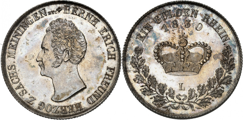 Saxe-Meiningen, Bernhard II, 1821-1866.

Gulden 1830 L. Head left / Date above...