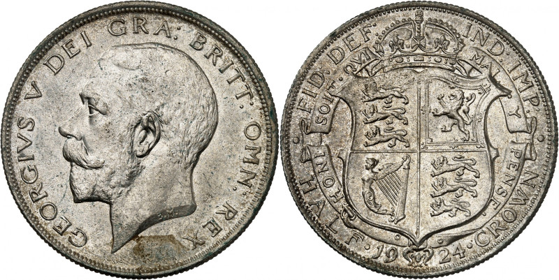 George V, 1910-1936.

Halfcrown 1924. Head left / Crowned and quartered shield...