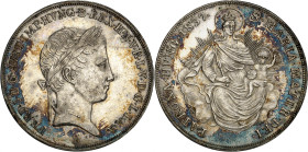 Ferdinand I (V), 1835-1848.

1/2 Taler 1837 B, Kremnitz. Laureate head right / Radiant Madonna and child. 14,05g. KM 423.

NGC UNC Details Cleaned...